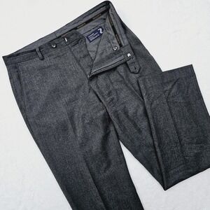 Zignone Jos A Bank Mens 33W 32L Gray Reserve Wool Cashmere Dress Pants Trousers